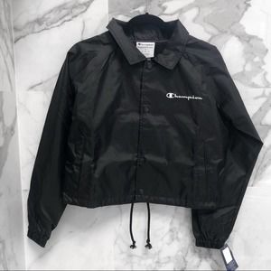 Champion Crop Coaches Jacket | Script Logo | S